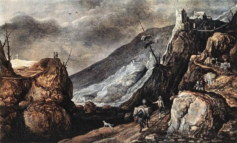 MOMPER, Joos de Landscape with the Temptation of Christ wg Norge oil painting art